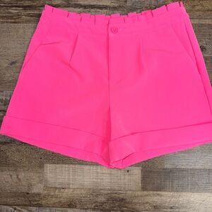 Venus Hot Pink Barbiecore High Waisted Dress Shorts Size M Vacation Summer